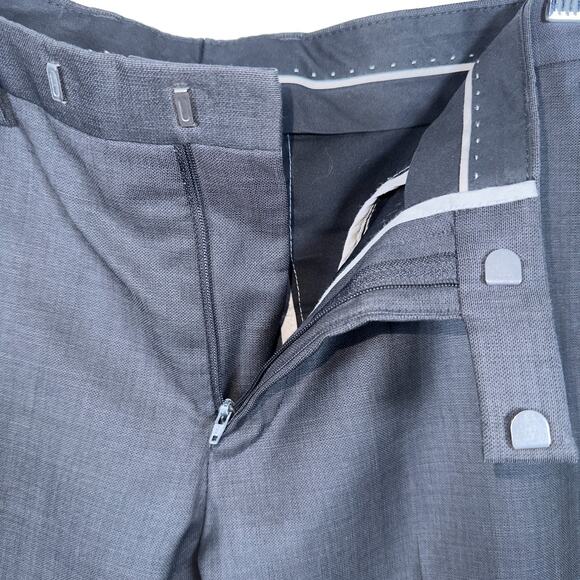 Hugo Boss Slim Fit Suit Men's 38R Dark Gray 2 Button Flat Front Pants Dapper USA - Picture 12 of 16